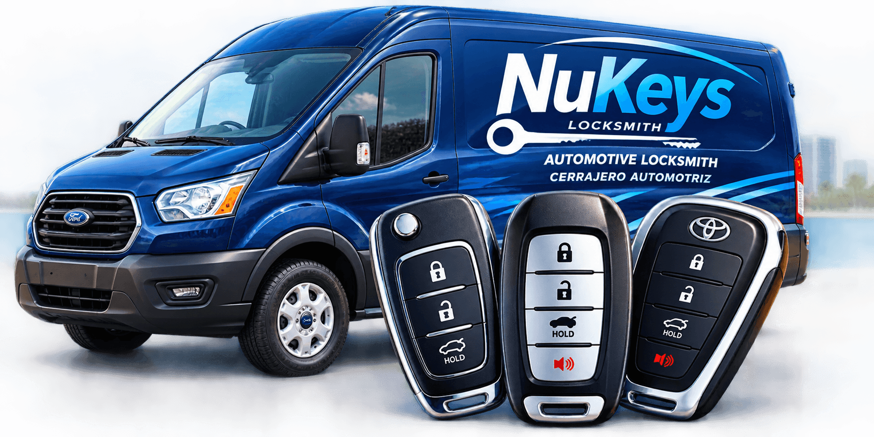 NuKeys service van and automotive key fobs